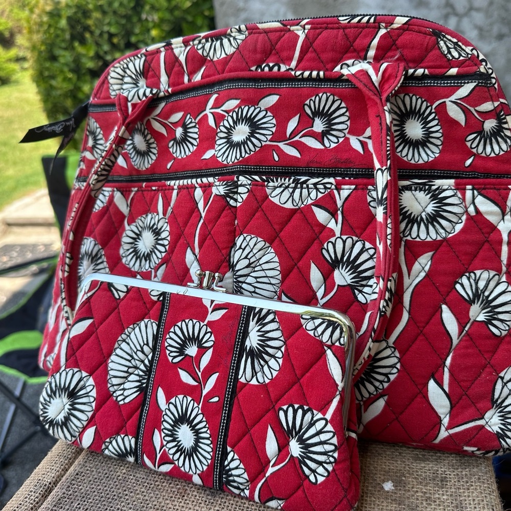 Vera Bradley hand bag and matching wallet